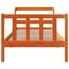 vidaXL Cadre de lit et t&ecirc;te de lit sans matelas cire marron 100x200 cm
