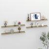 vidaXL &Eacute;tag&egrave;res murales 4 pcs blanc et ch&ecirc;ne sonoma 80x9x3 cm