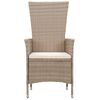 vidaXL Ensemble &agrave; manger de jardin 5 pcs Beige