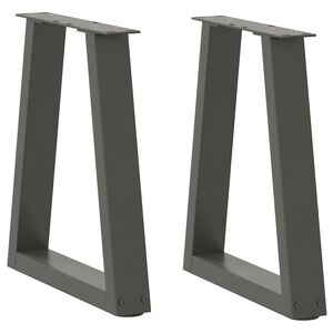 vidaXL Pieds de table basse en forme de V 2 pièces Anthracite 28 x (42-43,3) cm Acier
