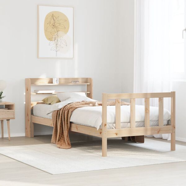 vidaXL Cadre de lit sans matelas 100x200 cm bois massif de pin