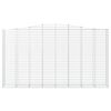 vidaXL Panier de gabions arqu&eacute; 400x50x220/240 cm Fer galvanis&eacute;