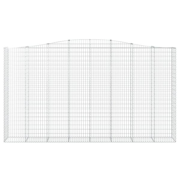 vidaXL Panier de gabions arqu&eacute; 400x50x220/240 cm Fer galvanis&eacute;