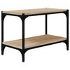 vidaXL Meuble TV Ch&ecirc;ne sonoma 60x33x41 cm Bois d'ing&eacute;nierie et acier
