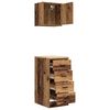 vidaXL Armoires de garage 2 pcs vieux bois bois d'ing&eacute;nierie