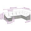 vidaXL Ensemble de canap&eacute; de jardin avec coussin 8 pcs Gris Poly rotin
