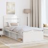 vidaXL Cadre de lit Blanc 100 x 200 cm Bois de pin massif