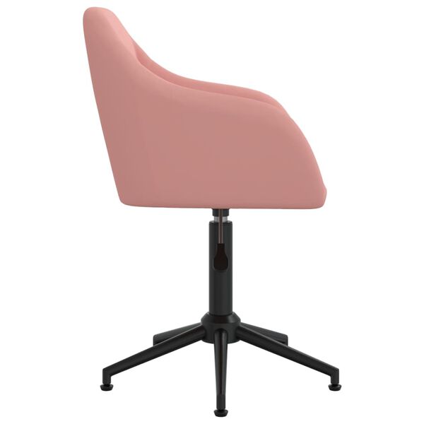 vidaXL Chaises pivotantes &agrave; manger lot de 6 rose velours