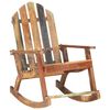 vidaXL Chaise &agrave; bascule de jardin Bois de r&eacute;cup&eacute;ration solide