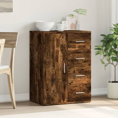 vidaXL Buffet chêne fumé 59x39x80 cm bois d'ingénierie