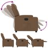 vidaXL Fauteuil inclinable &eacute;lectrique Marron Tissu