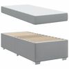 vidaXL Cadre de lit avec matelas Gris clair 90 x 200 cm tissu
