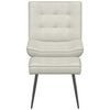 vidaXL Chaise de relaxation avec tabouret cr&egrave;me velours