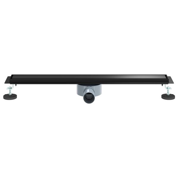 vidaXL &Eacute;vacuation de douche 2-en-1 avec siphon &agrave; 360&deg; Noir 70 cm