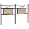 vidaXL T&ecirc;te de lit de remplacement ch&ecirc;ne sonoma 137 cm bois d'ing&eacute;nierie et acier