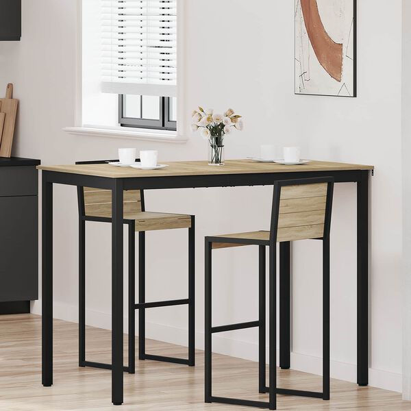 vidaXL Table de salle &agrave; manger / Table de repas Bois d'ing&eacute;nierie