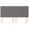 vidaXL T&ecirc;te de lit Gris fonc&eacute; 160x5x118/128 cm Tissu