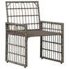 vidaXL Ensemble de meubles d'ext&eacute;rieur 4 pcs Noir et Gris fonc&eacute;