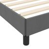 vidaXL Lit à ressorts avec matelas Gris foncé 80 x 200 cm tissu