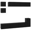 vidaXL Ensemble meuble TV 8 pcs Ch&ecirc;ne noir Bois d'ing&eacute;nierie