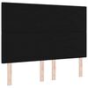 vidaXL T&ecirc;te de lit LED avec des lumi&egrave;res &agrave; LED Noir 160 cm Polyester