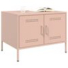 vidaXL Table basse rose 68x50x50,5 cm acier