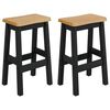 VidaXL Tabouret de bar haut EKAI 2 pcs Noir 40 x 29 x 63 cm