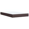 vidaXL Sommier &agrave; lattes de lit et matelas marron fonc&eacute; 120x190cm tissu
