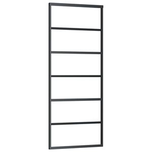 vidaXL Porte coulissante Verre ESG et aluminium 76x205 cm Noir