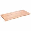 vidaXL &Eacute;tag&egrave;re murale marron clair 100x50x2cm bois ch&ecirc;ne massif trait&eacute;