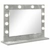 vidaXL Miroir de vanit&eacute; Rectangulaire Gris b&eacute;ton 60 x 45 x 18 cm