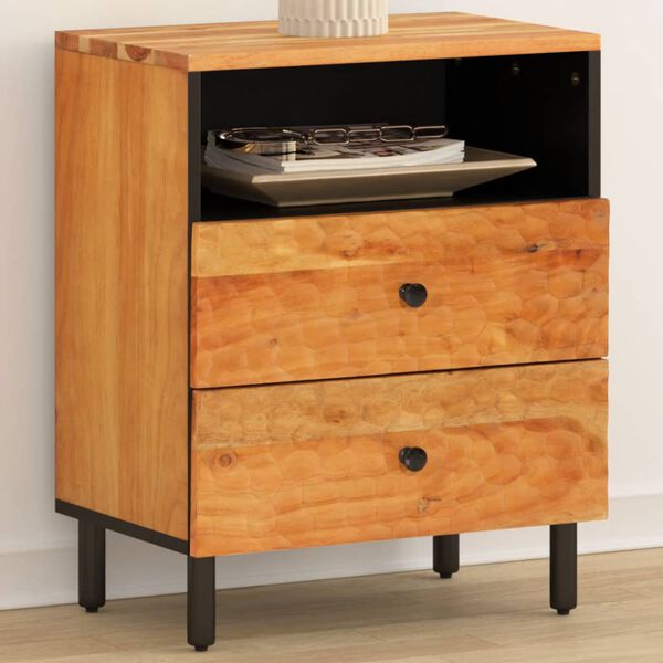 vidaXL Table de chevet 50x33x60 cm bois d'acacia solide