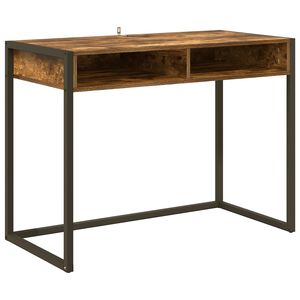vidaXL Bureau Ch&ecirc;ne Fum&eacute; Bois d'ing&eacute;nierie 100 x 50 x 75 cm