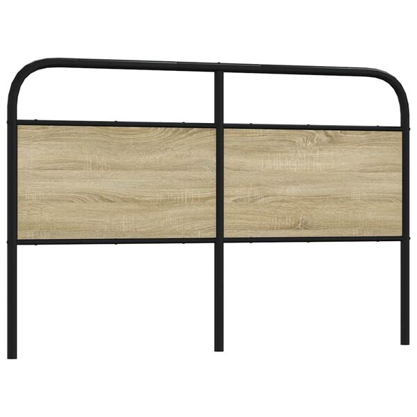vidaXL T&ecirc;te de lit de remplacement ch&ecirc;ne sonoma 150 cm acier et bois d'ing&eacute;nierie