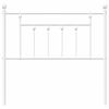 vidaXL T&ecirc;te de lit de remplacement m&eacute;tal blanc 90 cm