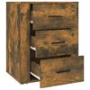 vidaXL Table de chevet Ch&ecirc;ne fum&eacute; 50x36x60 cm Bois d'ing&eacute;nierie