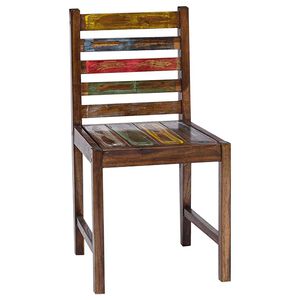 vidaXL Chaises &agrave; manger lot de 2 bois de r&eacute;cup&eacute;ration solide