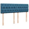 vidaXL Sommier &agrave; lattes de lit et matelas bleu 160x200 cm velours