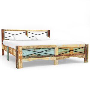 vidaXL Cadre de lit sans matelas Bois de r&eacute;cup&eacute;ration massif 180x200cm