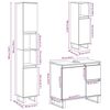 vidaXL Ensemble de meubles de salle de bain 3 pcs gris b&eacute;ton
