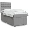 vidaXL Sommier &agrave; lattes de lit avec matelas gris clair 80x200 cm tissu
