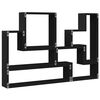 vidaXL &Eacute;tag&egrave;re murale noir 96x12x64 cm bois d&rsquo;ing&eacute;nierie