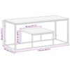 vidaXL Table basse argent&eacute; acier inoxydable et bois massif d'acacia
