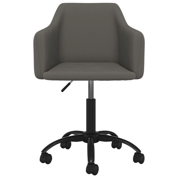 vidaXL Chaises pivotantes &agrave; manger lot de 2 Gris fonc&eacute; Velours
