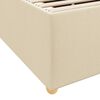 vidaXL Cadre de lit avec matelas Cr&egrave;me 120 x 190 cm tissu