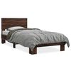 vidaXL Cadre de lit sans matelas ch&ecirc;ne marron 75x190 cm