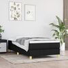 vidaXL Sommier &agrave; lattes de lit avec matelas Noir 90x200 cm Tissu