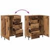 vidaXL Haut Armoire avec tiroir 2 pcs Bois ancien Bois d'ing&eacute;nierie