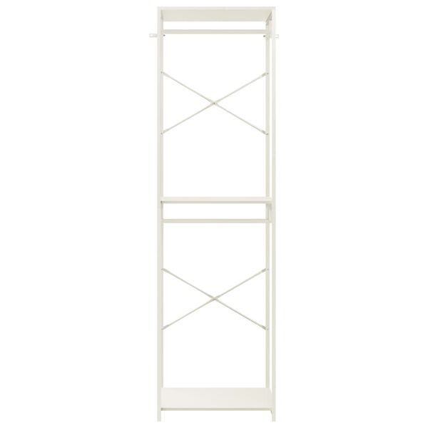 vidaXL Garde-robe Blanc 60x40x213 cm M&eacute;tal et agglom&eacute;r&eacute;