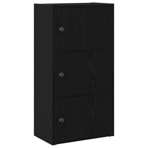 vidaXL Biblioth&egrave;que ch&ecirc;ne noir 40x24x77 cm bois d'ing&eacute;nierie